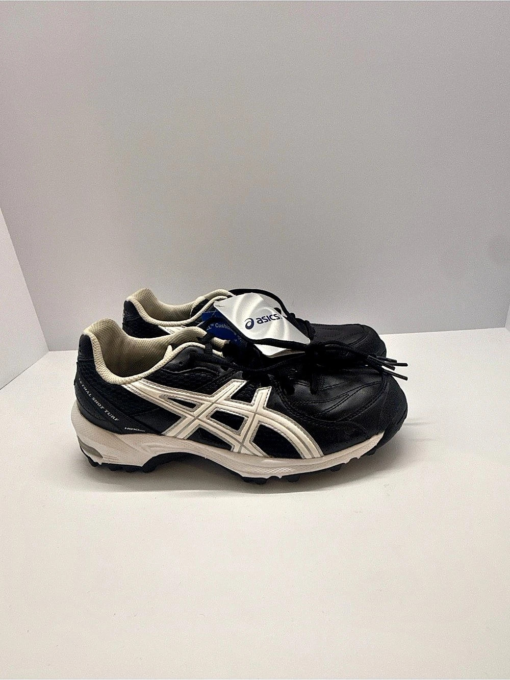 ASICS P259Y Athletic Shoes Black & White US 7